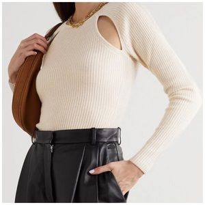 REFORMATION Basilica 100% Cashmere Knit Sweater - Gossamer